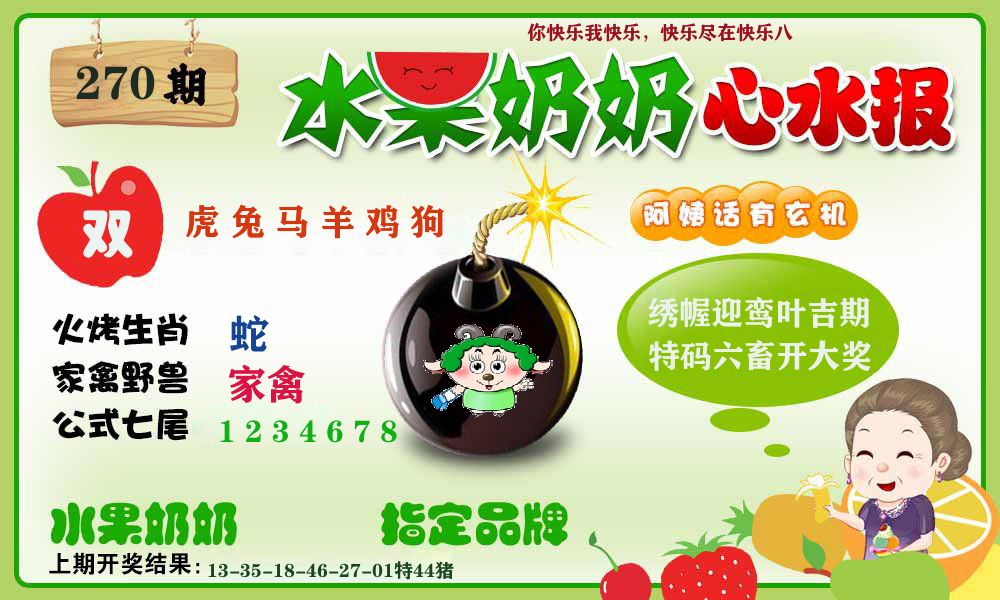 水果心水报 第270期
