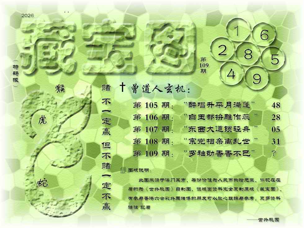 藏宝图 第109期