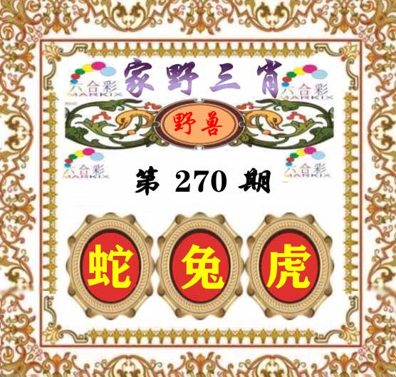 家野三肖 第270期