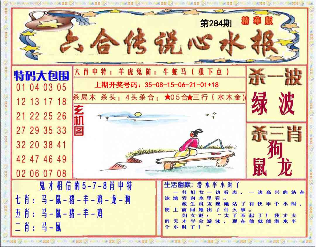 六合传说(心水版) 第284期