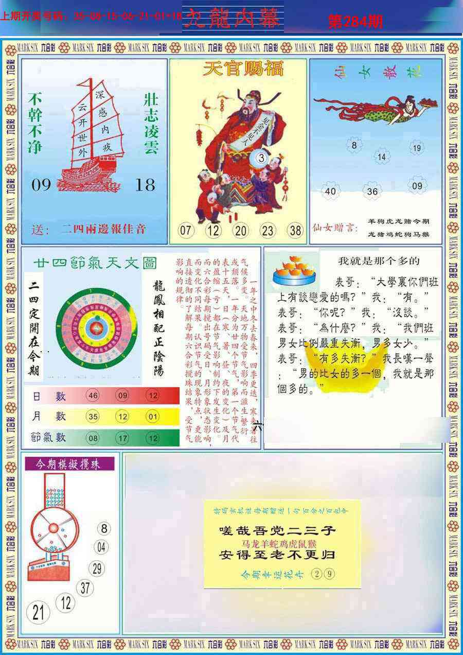 (新版)九龙内幕B 第283期