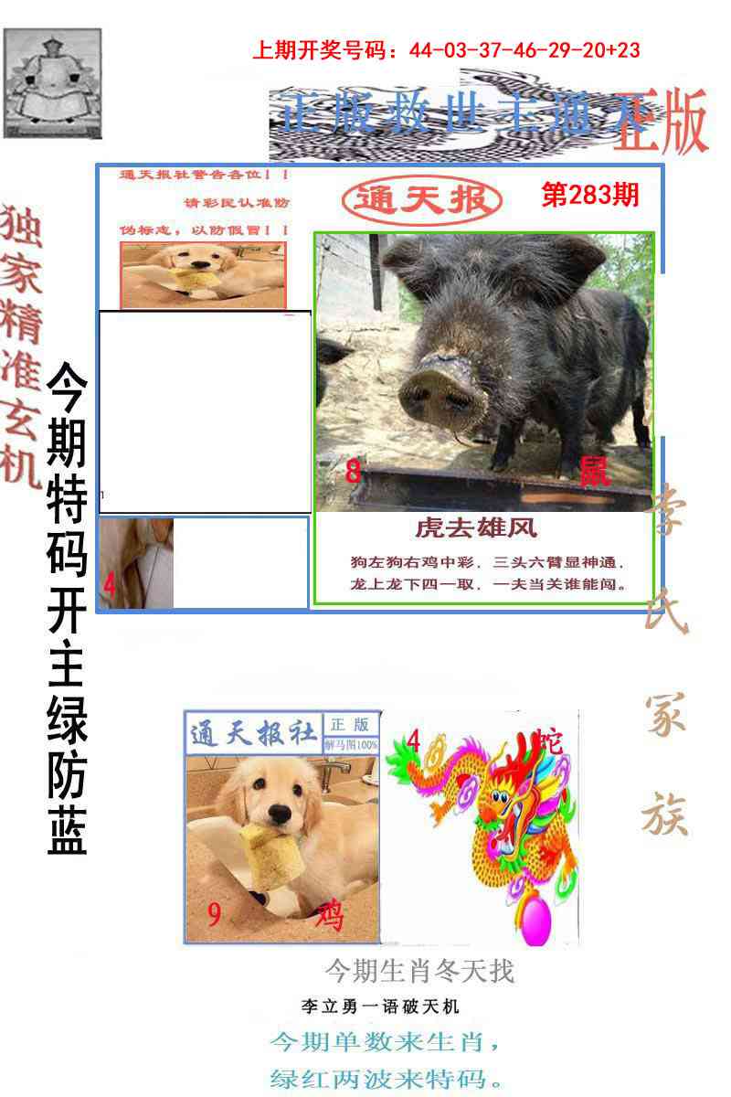 李力勇通天报 第283期
