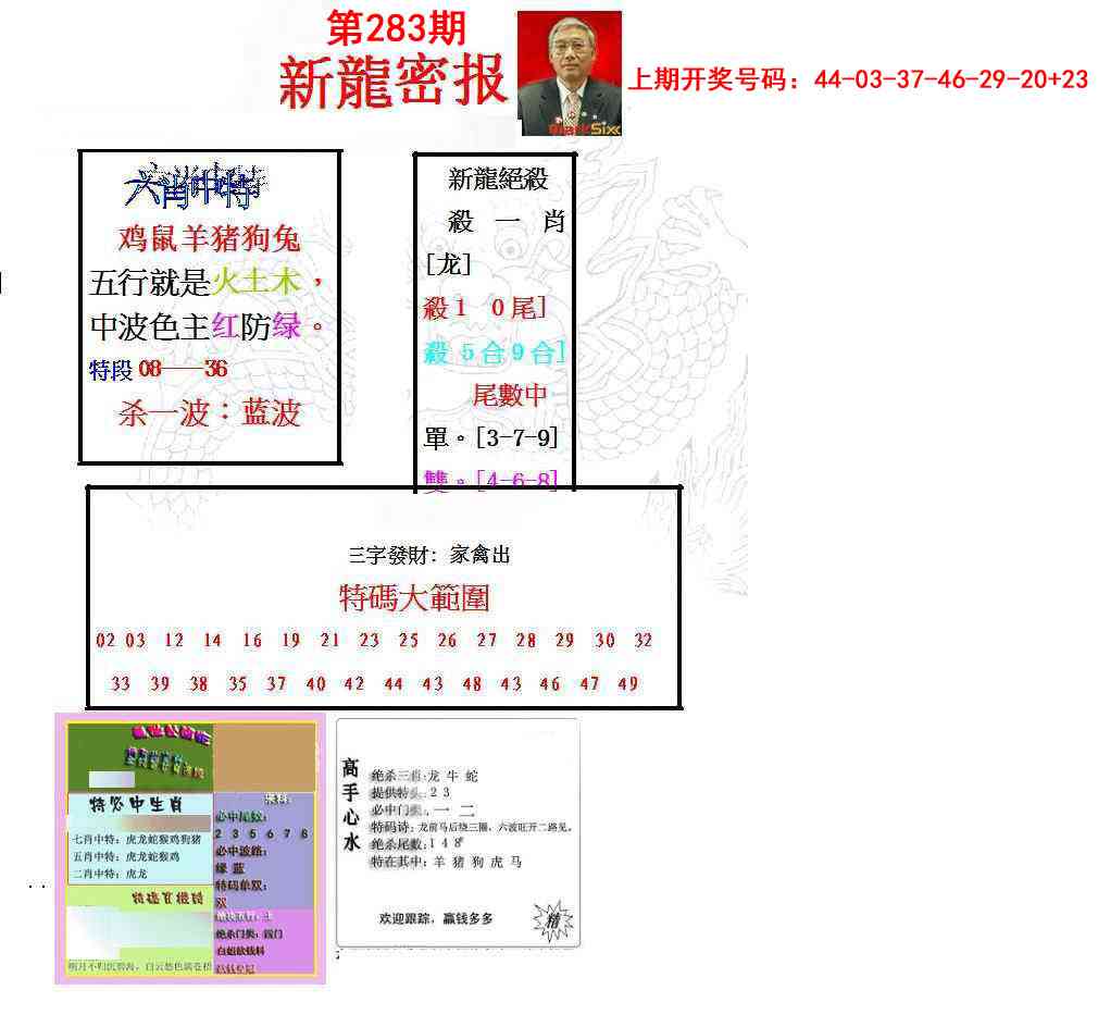 新龙密报 第283期
