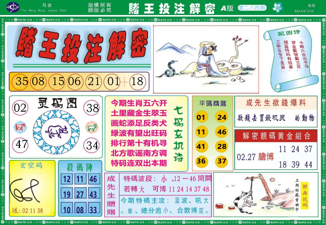 赌王投注解密 第283期