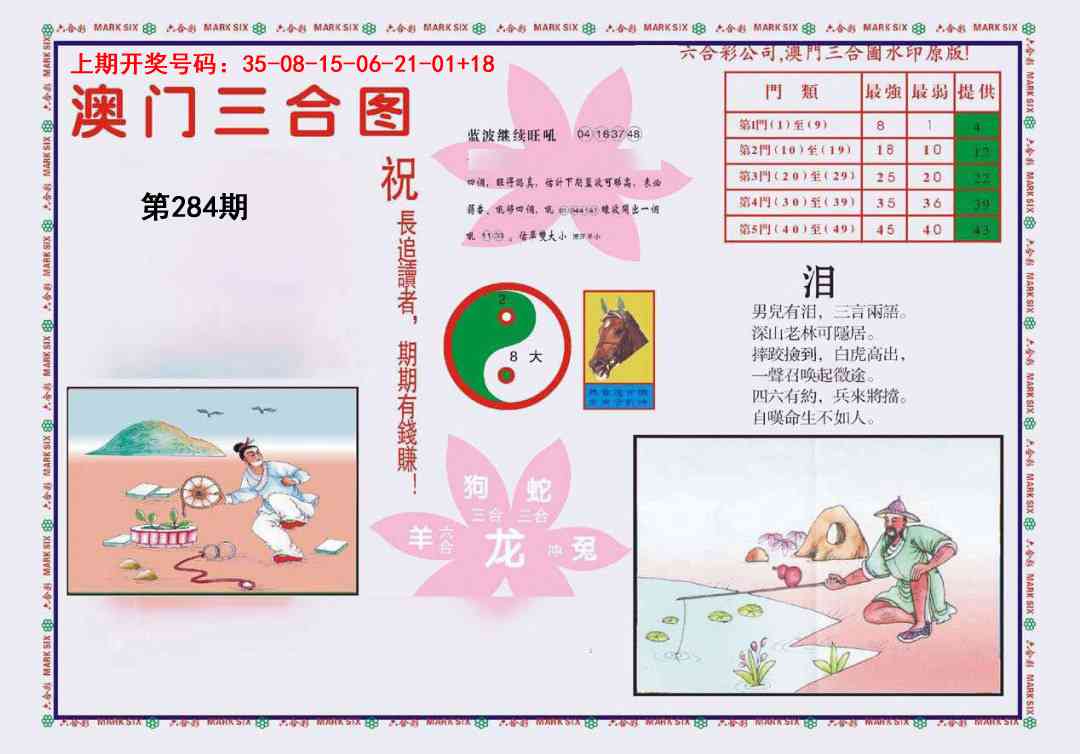 4-澳门三合 第284期