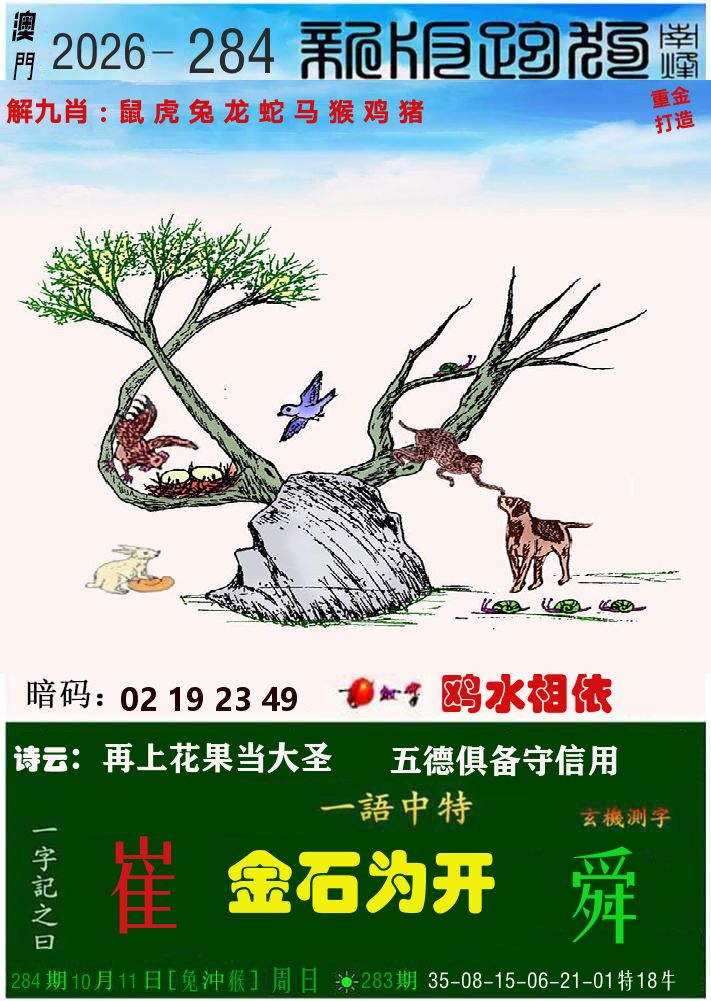 新版跑狗 第283期