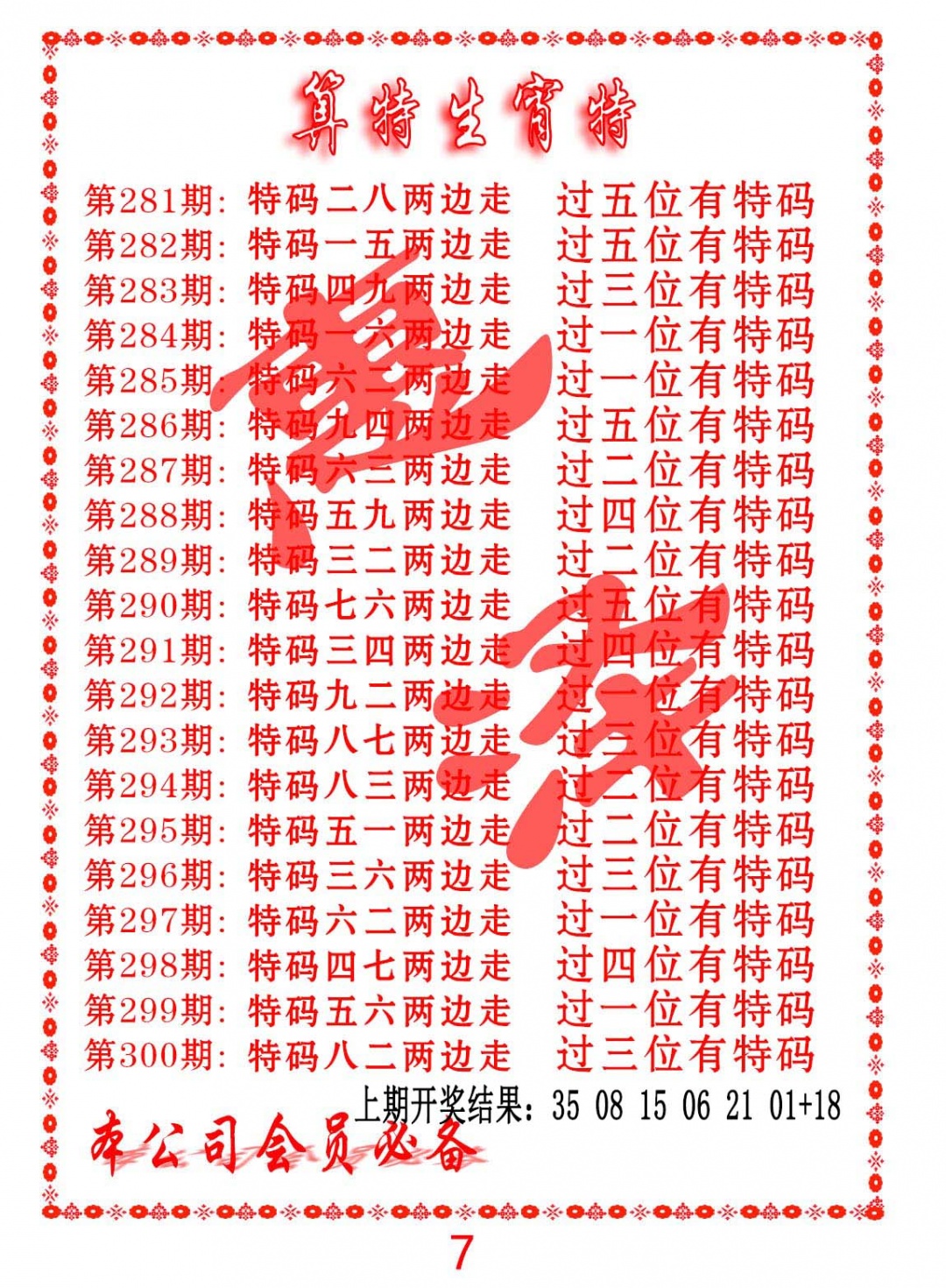 算特生肖诗 第283期