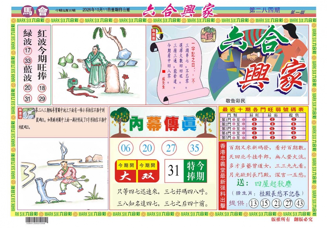 六合兴家A 第284期