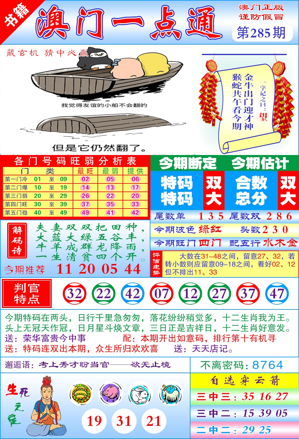 澳门一点通 第284期