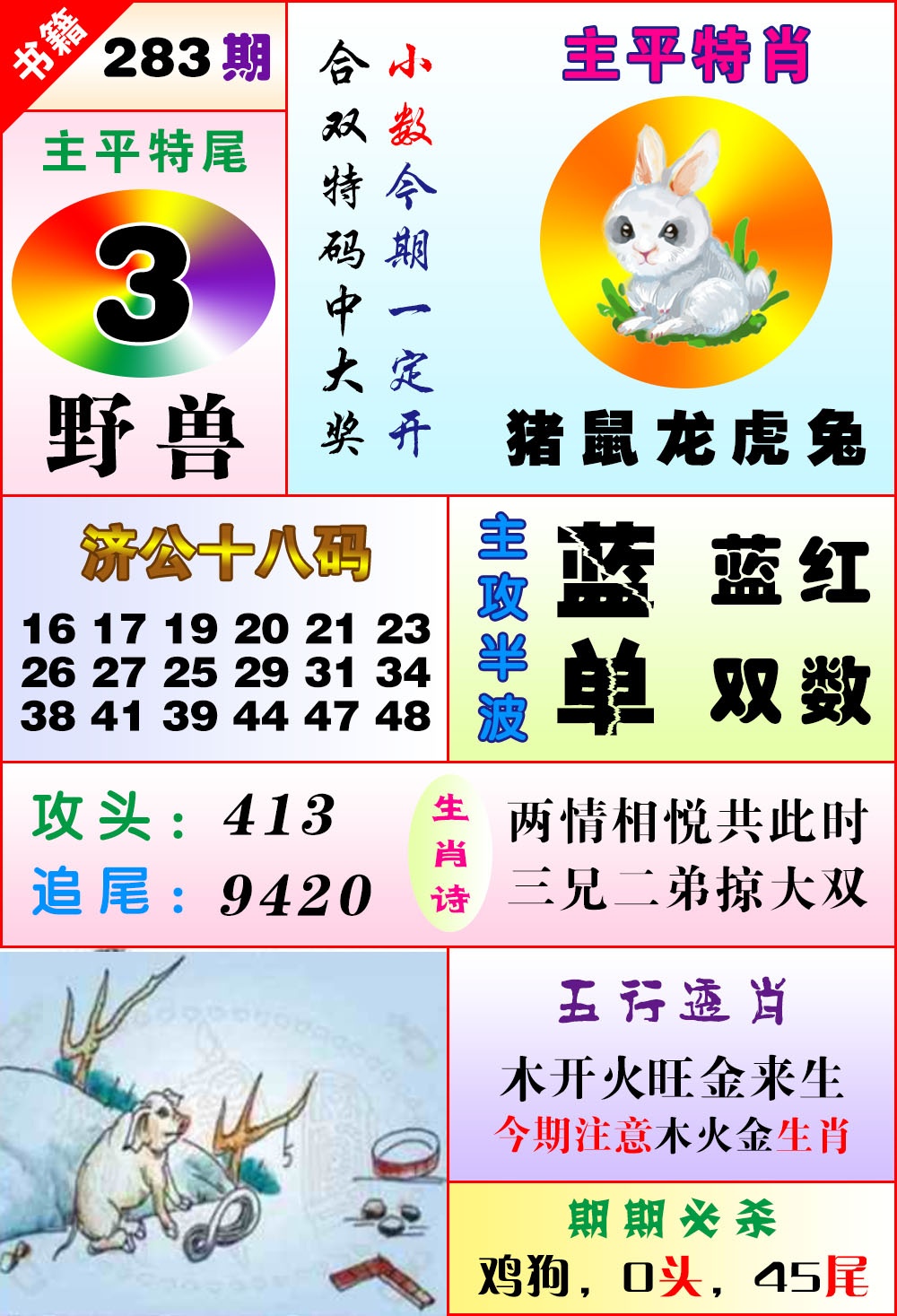 澳门狗头铡 第283期