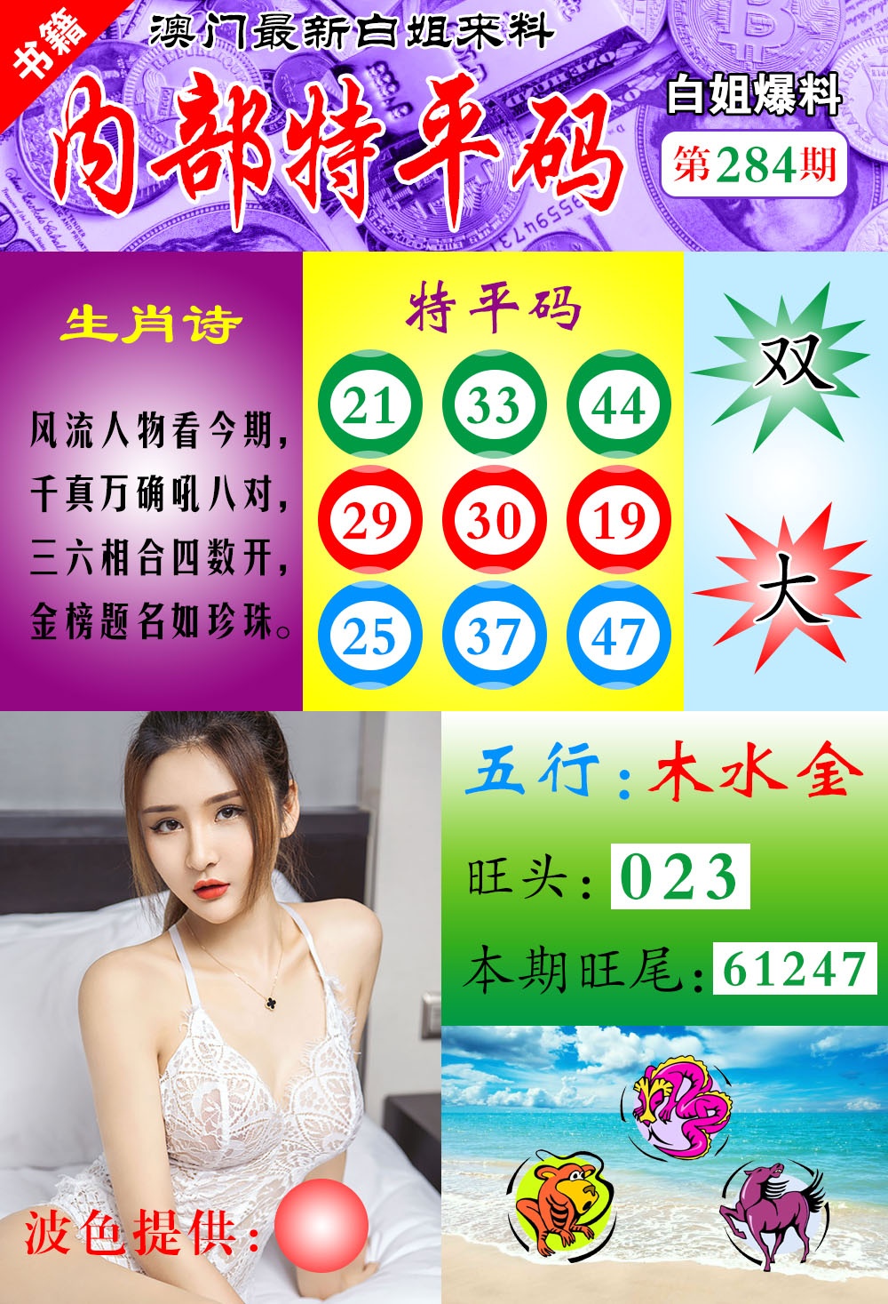 澳门最新白姐特 第283期
