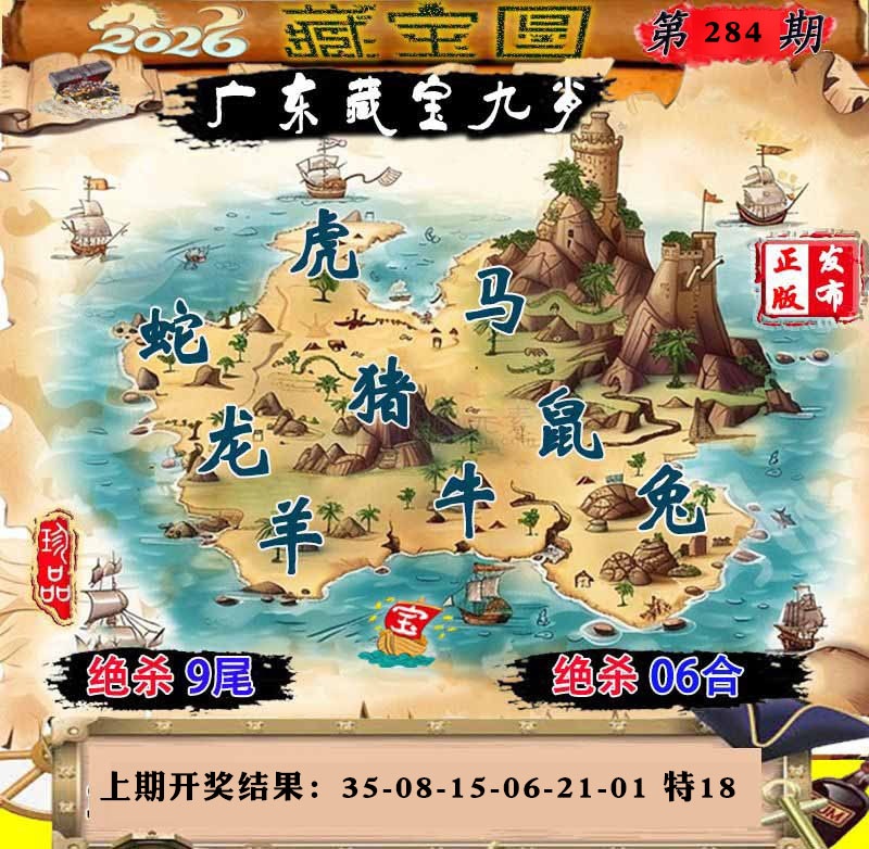 广东藏宝九肖 第283期