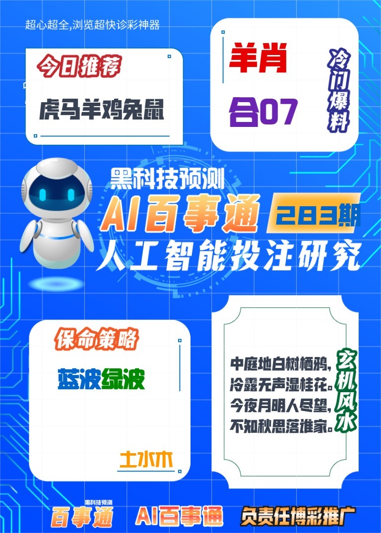 百事通投注研究 第283期