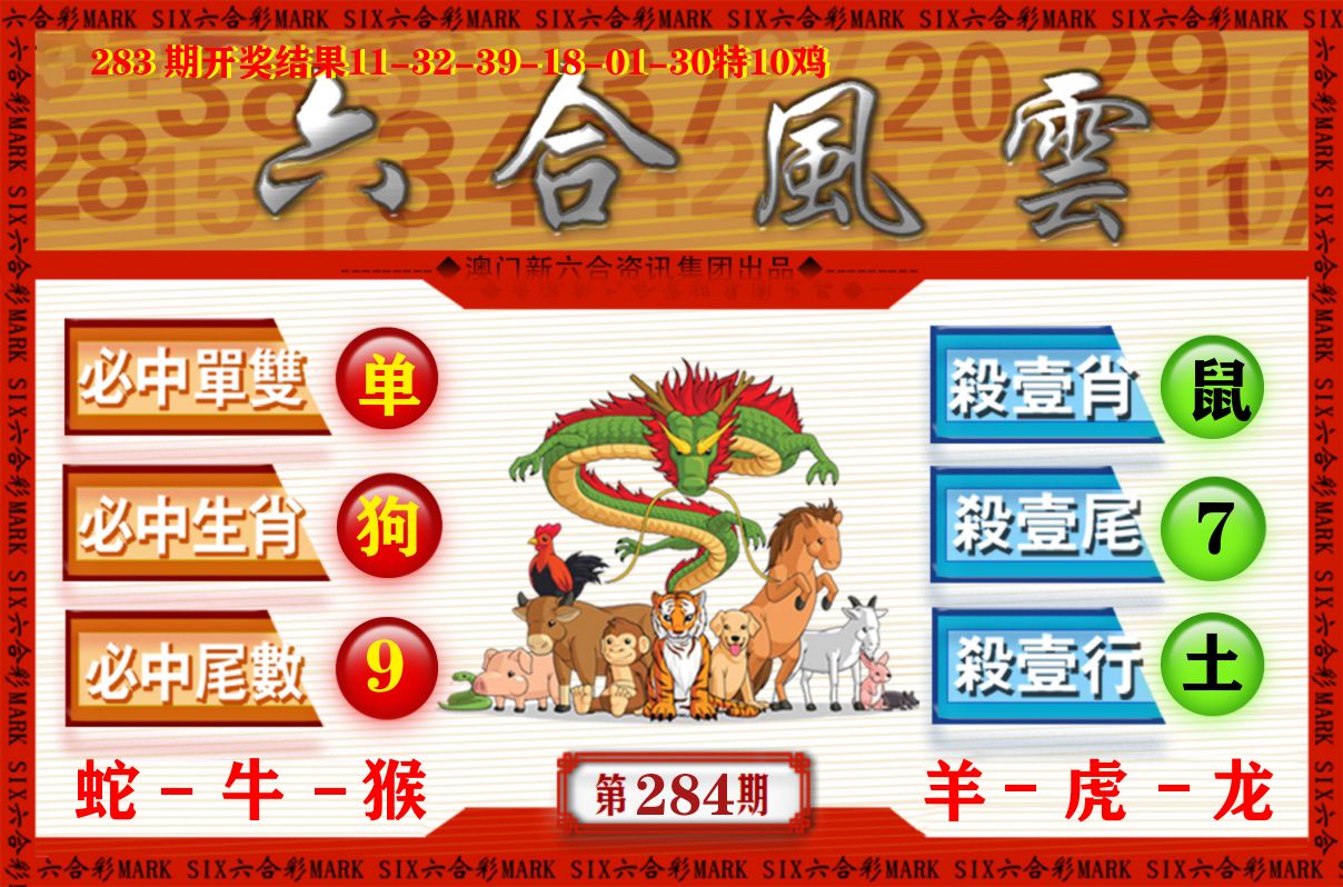 六合风云 第283期