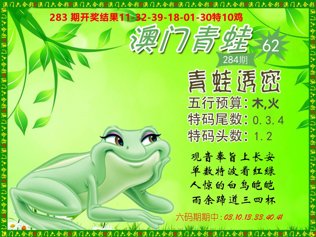 青蛙系列62 第284期