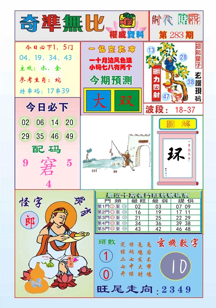 时代赌彩 第283期