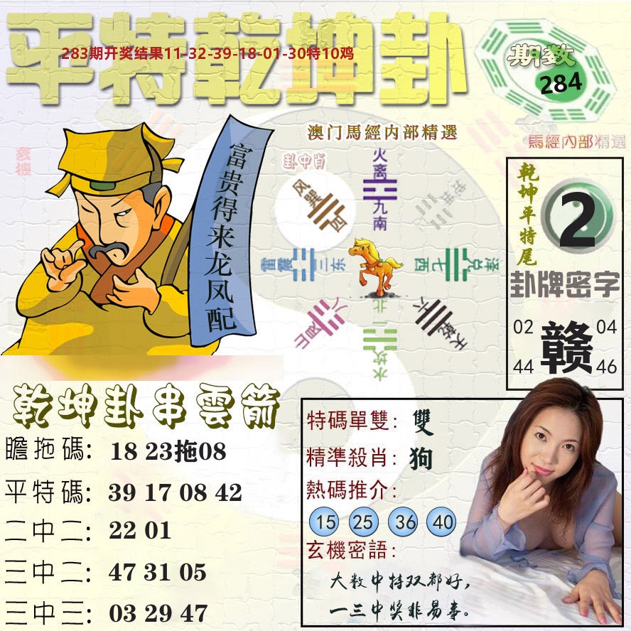 平特乾坤卦 第284期