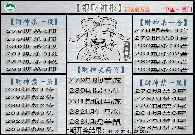 银财神 第283期