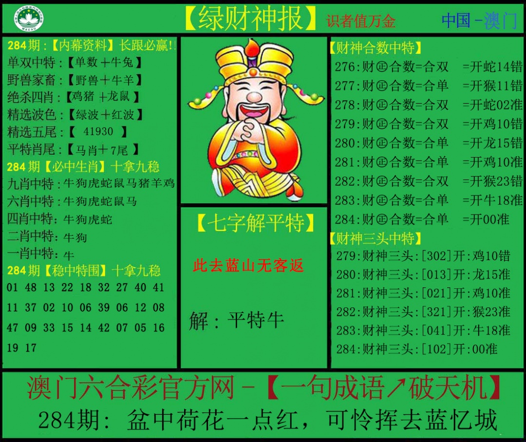 绿财神 第284期