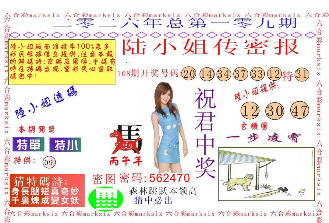 陆小姐传密A 第109期