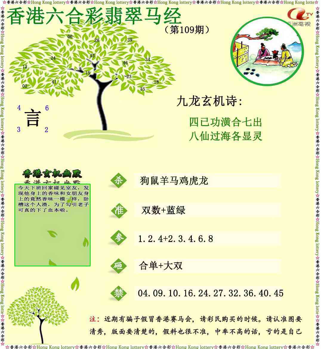 翡翠马经 第109期