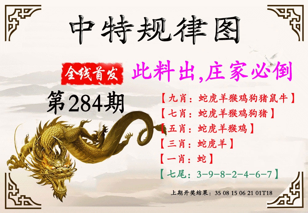 中特规律图 第284期
