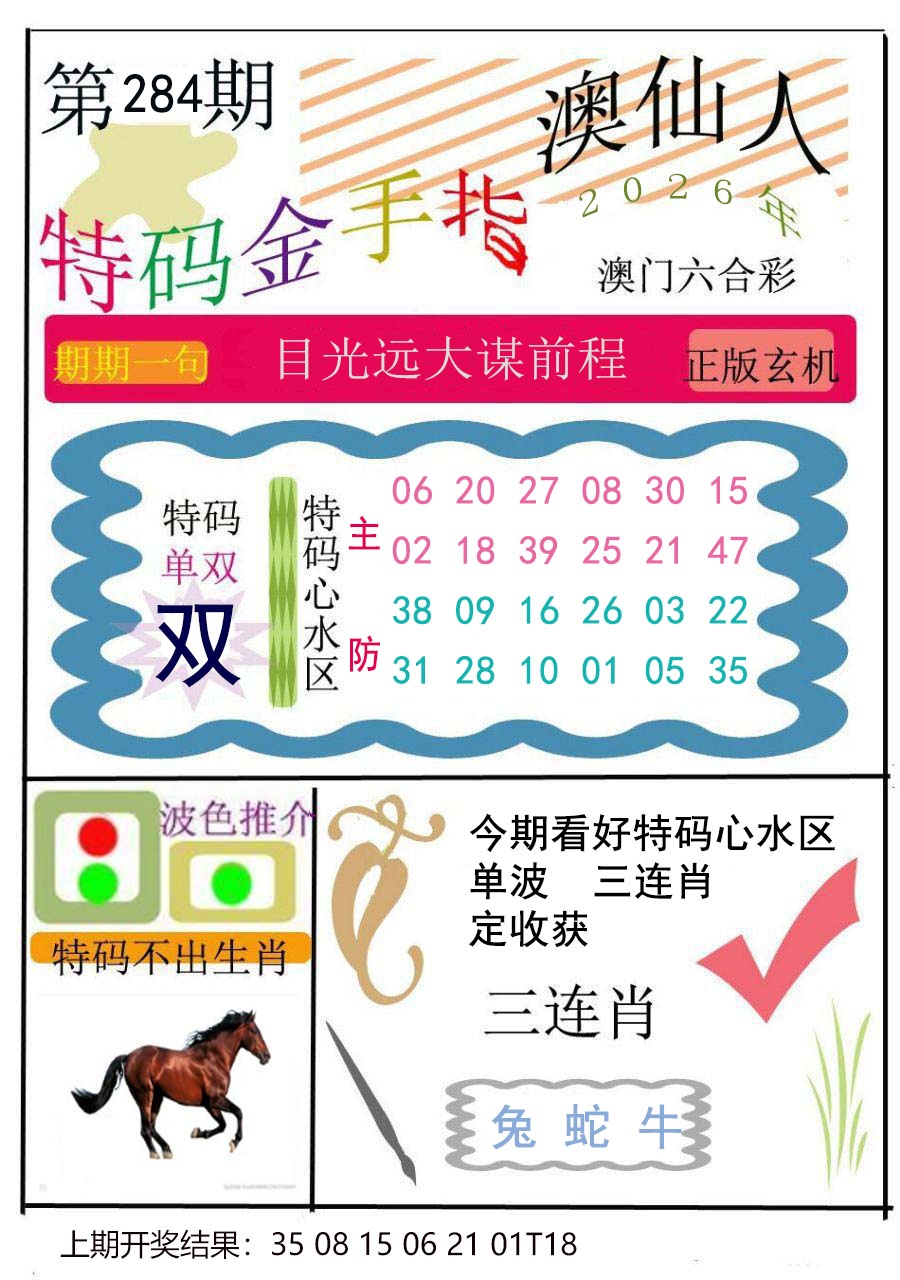 特码金手指 第284期