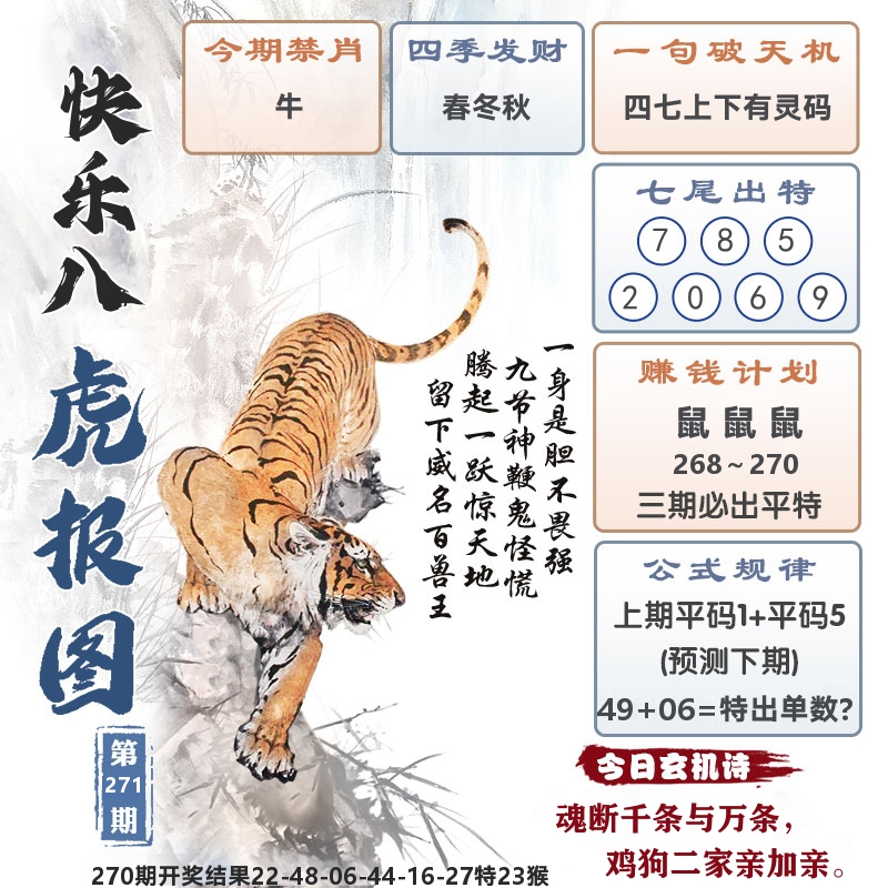 快乐八虎报图 第271期