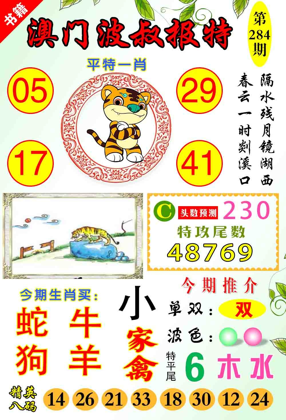 澳门波叔报特 第283期