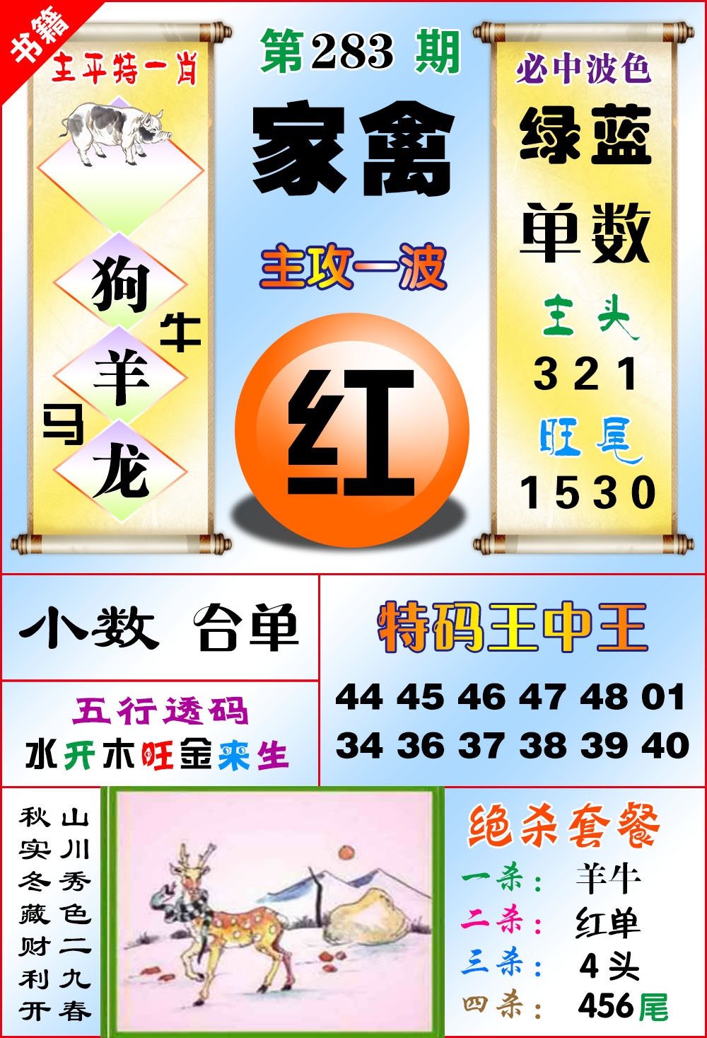 澳门绝杀来料 第283期
