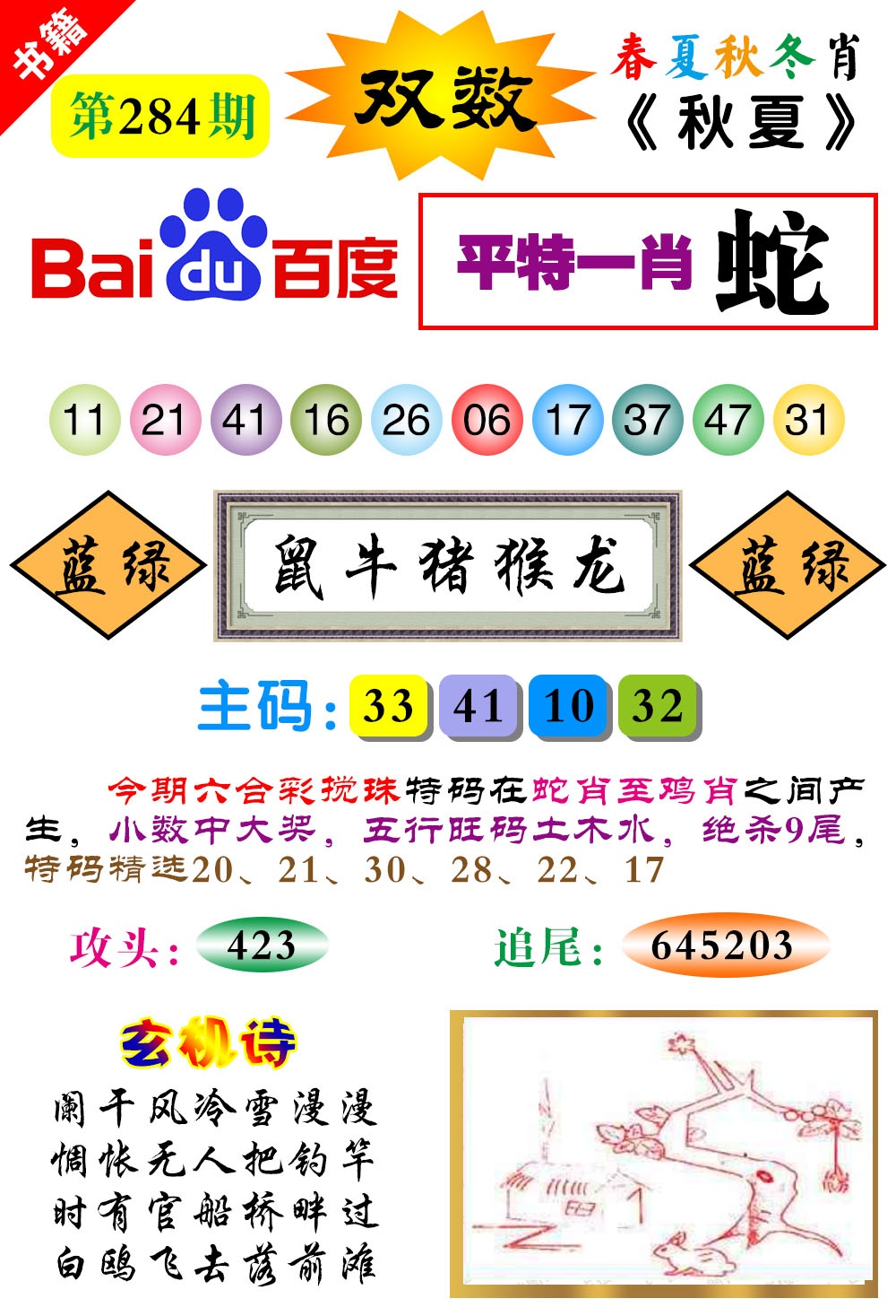 澳门春秋宝典 第283期
