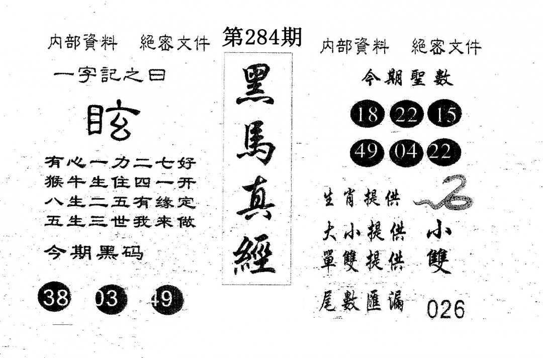 黑马真经 第284期